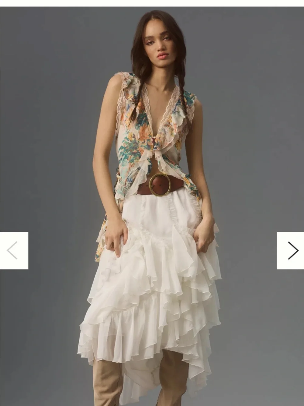 Kavita Bhartia Ruffle Maxi Skirt